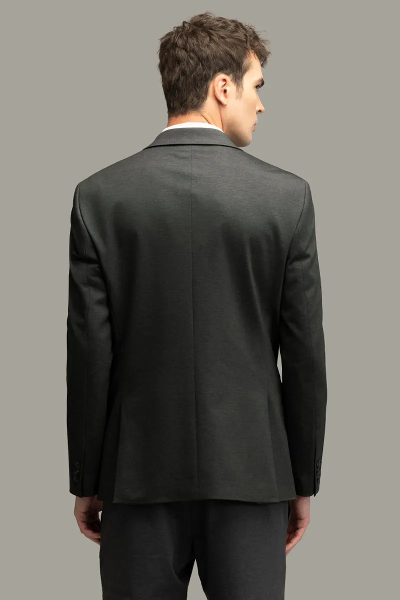 Formal Finesse Steel Grey Suit Blazer