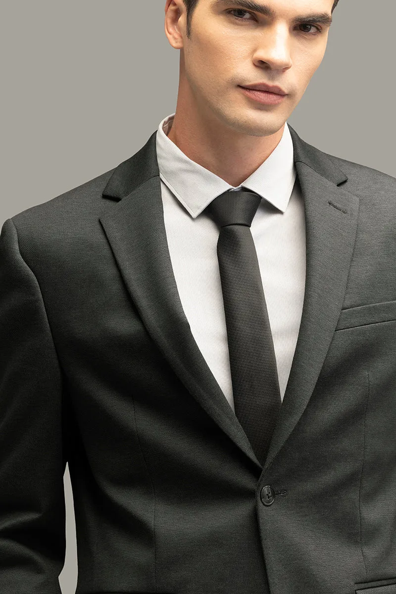 Formal Finesse Steel Grey Suit Blazer