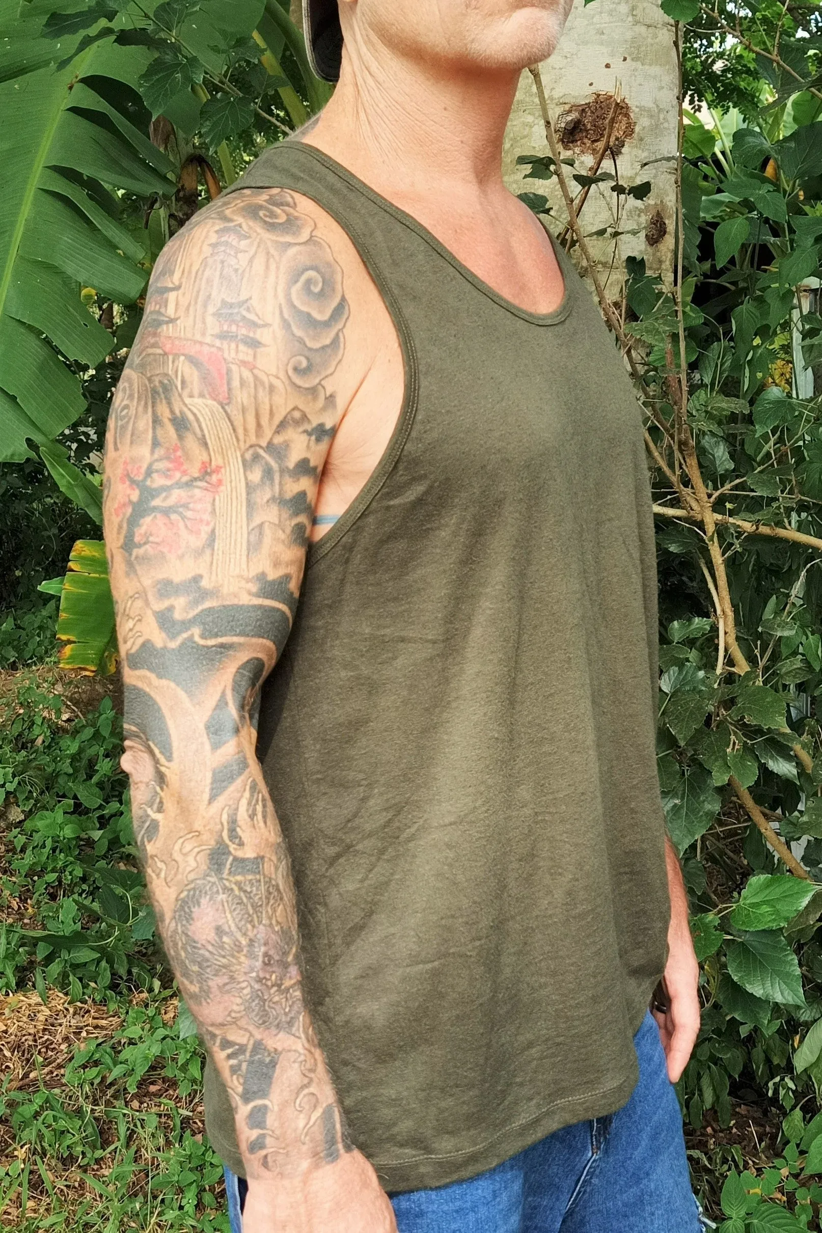 Green Hemp Tank Top