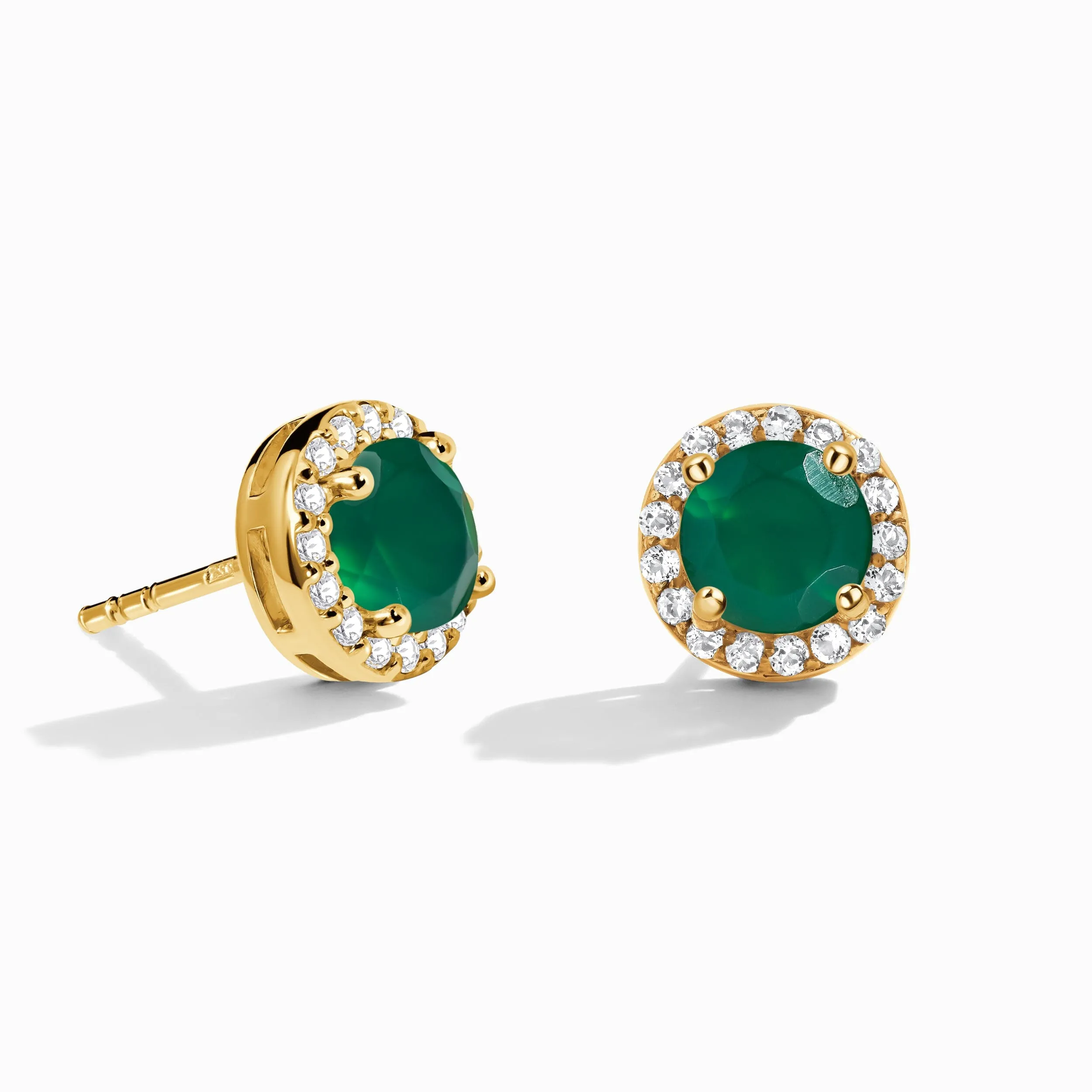 Green Onyx Venus Studs - May Birthstone