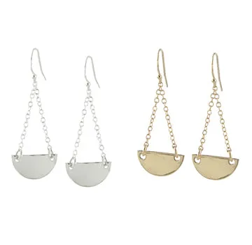 Half Moon Dangle Earrings