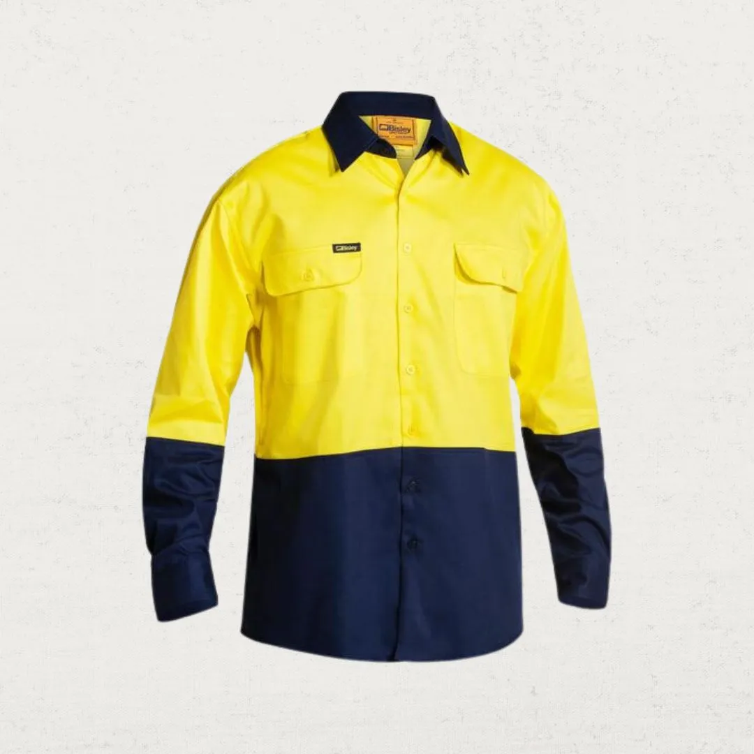 Hi Vis Two Tone Cotton Long Sleeve Shirt