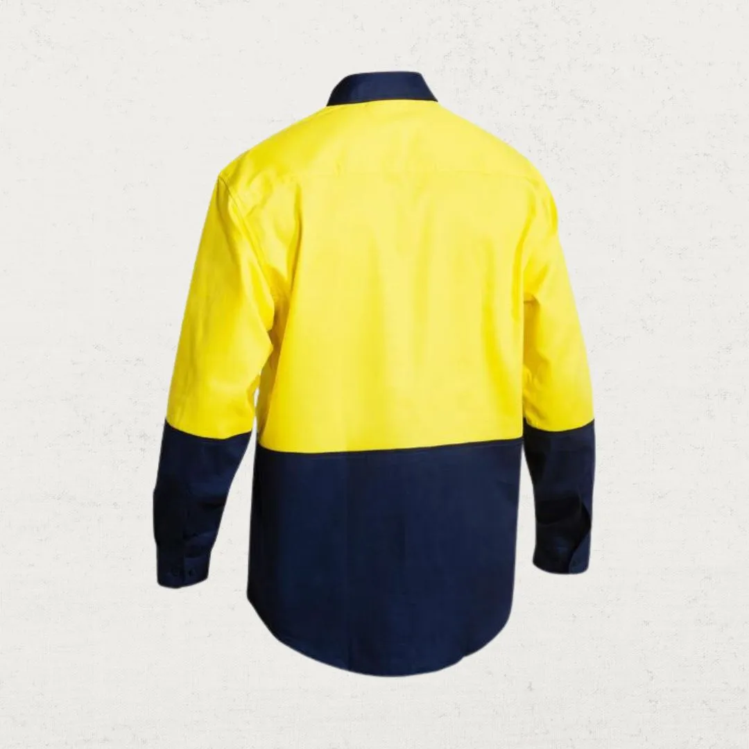 Hi Vis Two Tone Cotton Long Sleeve Shirt