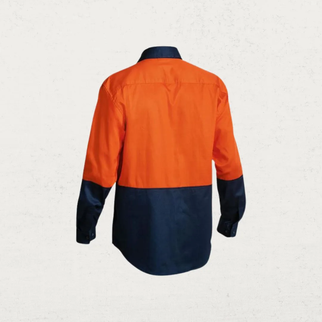 Hi Vis Two Tone Cotton Long Sleeve Shirt