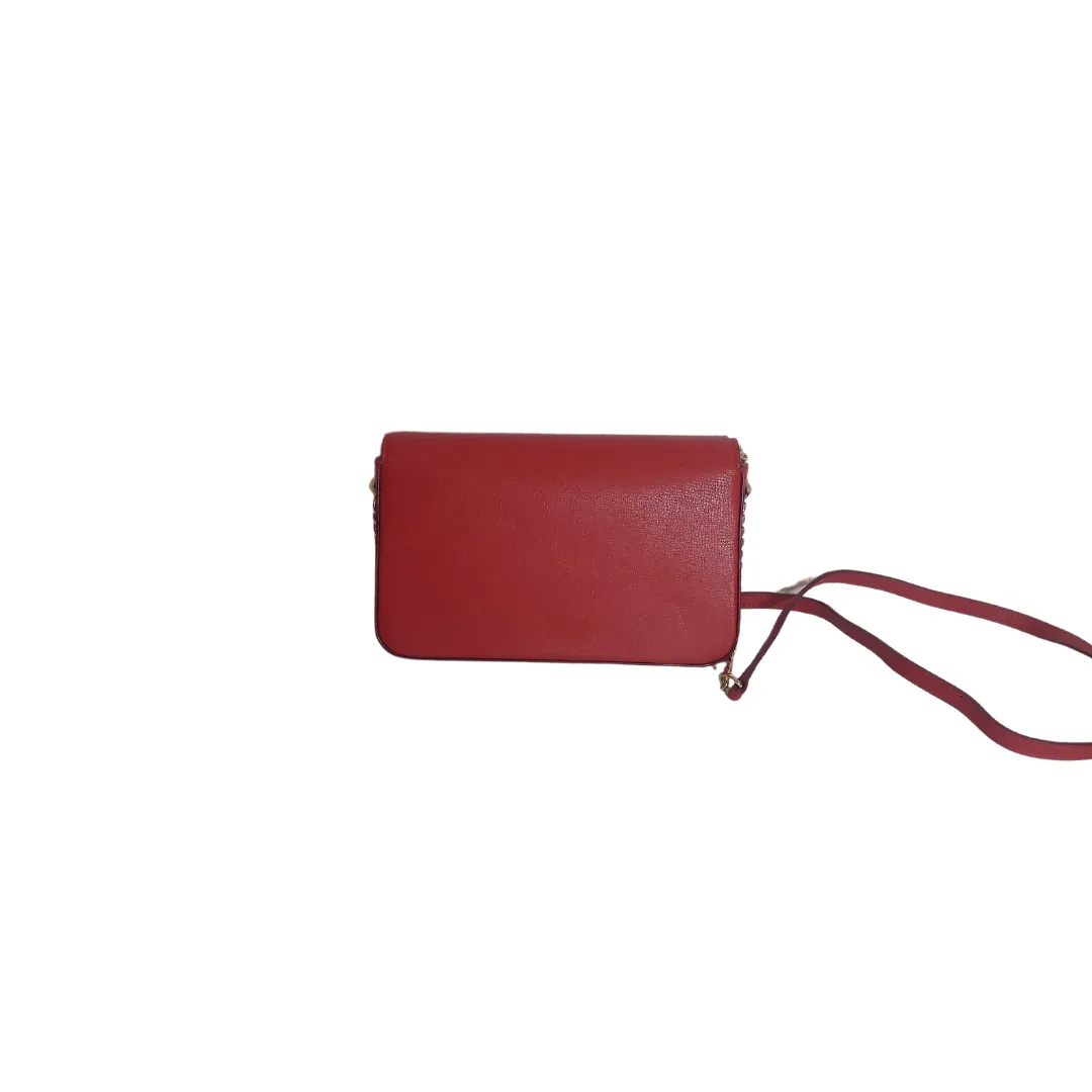 Jimmy Choo 'Palace' Red Leather Chain Wallet-On-Chain Crossbody Bag | Gently Used |