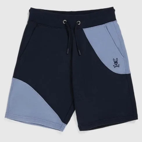 KIds Psycho Bunny Kenny Sweatshort (Navy) B0R933Y1FT