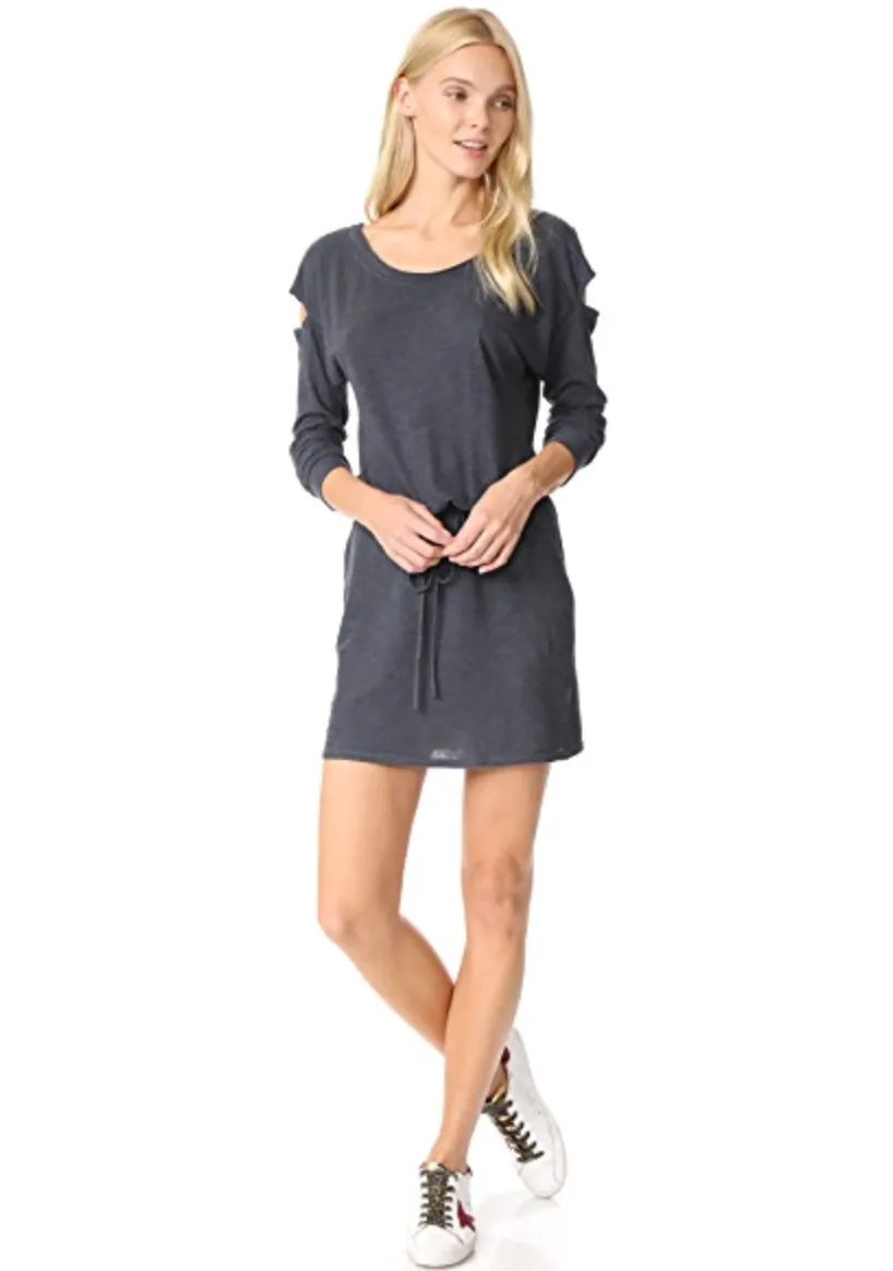 Lanston Drop Shoulder Cutout Mini Dress