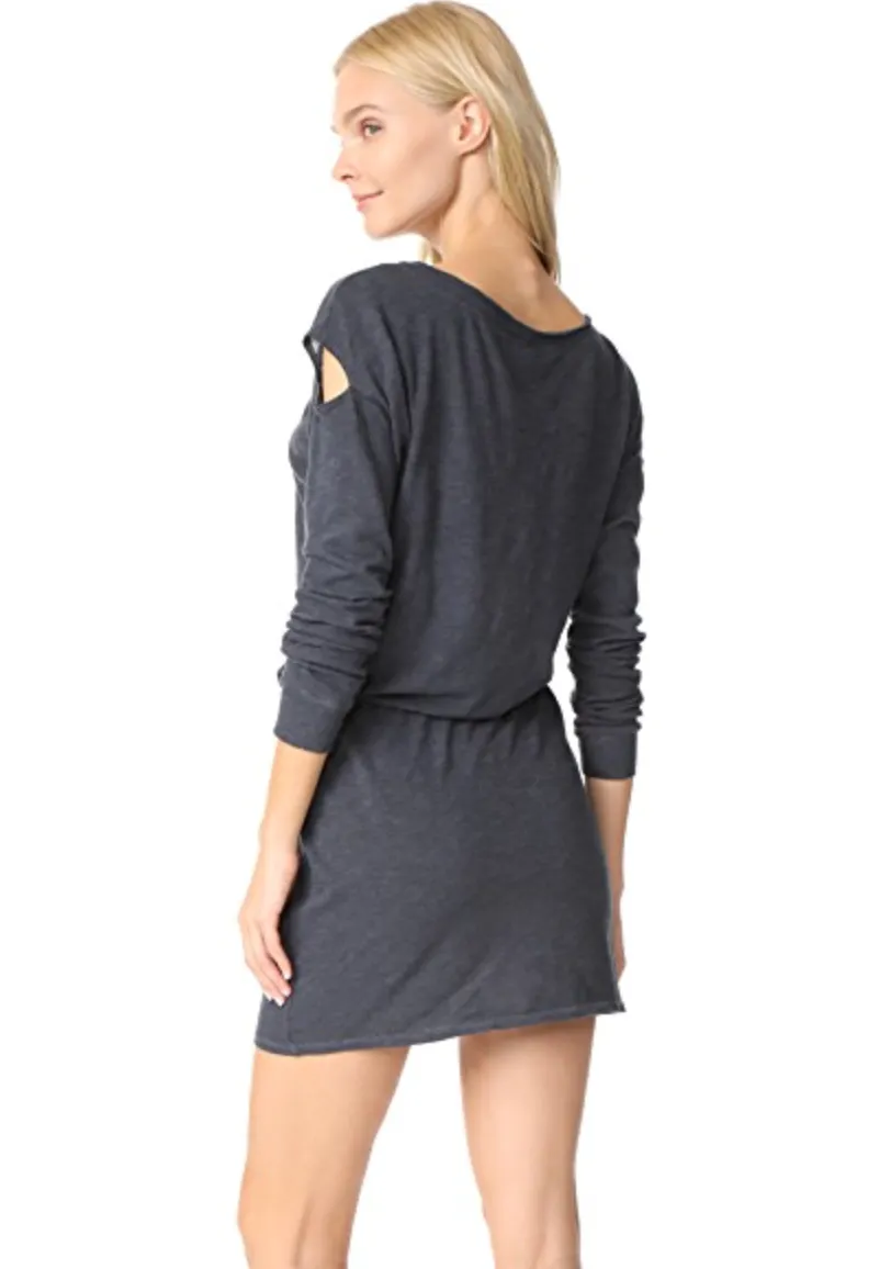 Lanston Drop Shoulder Cutout Mini Dress