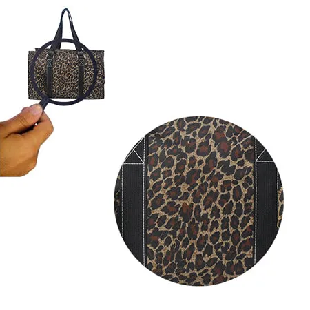 Leopard NGIL Zippered Lined Caddy Organizer Tote Bag