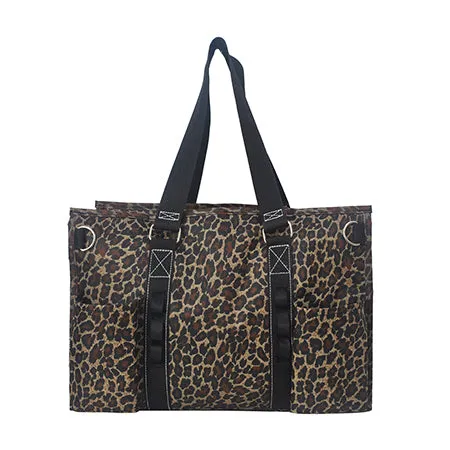 Leopard NGIL Zippered Lined Caddy Organizer Tote Bag