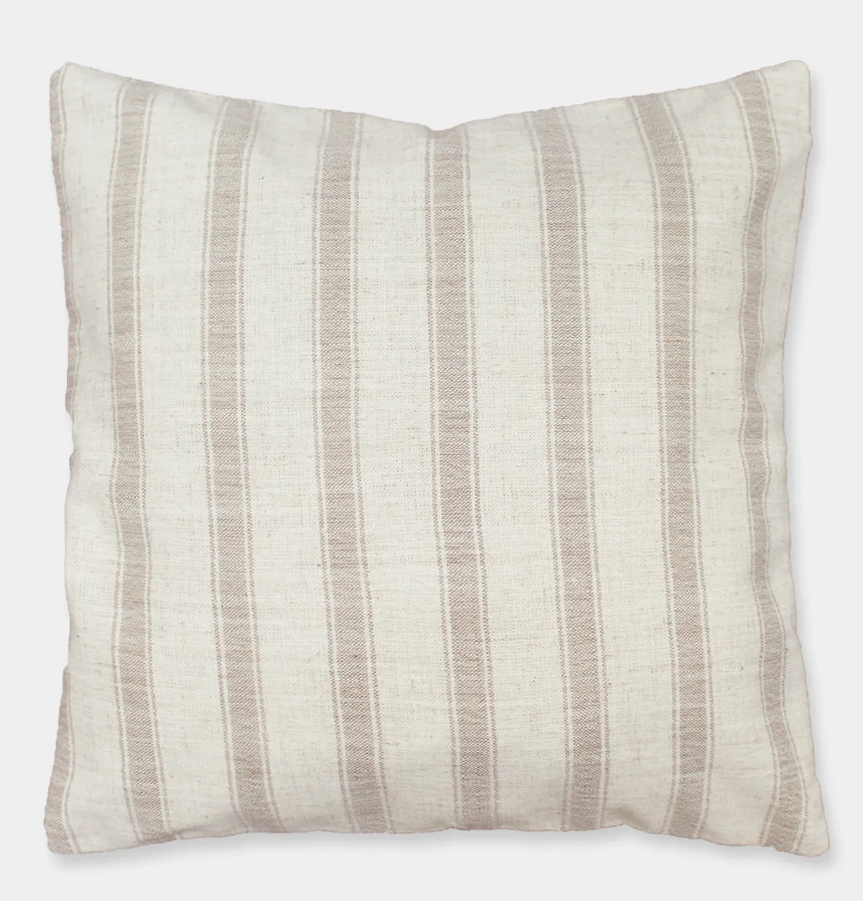 Linen Blend Cushion in Oatmeal Stripe – 45 cm