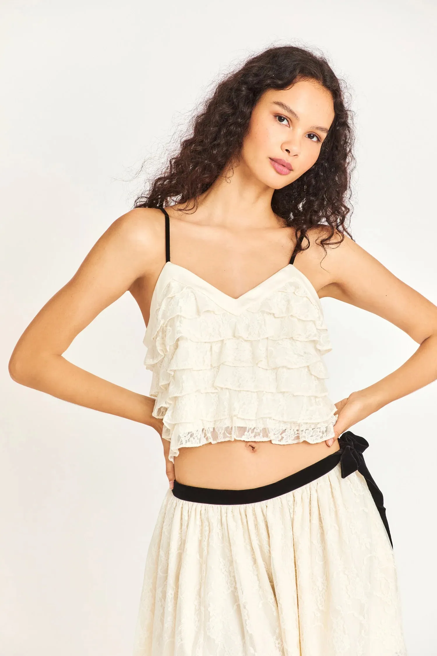 LOVE SHACK FANCY Malt Crop Top