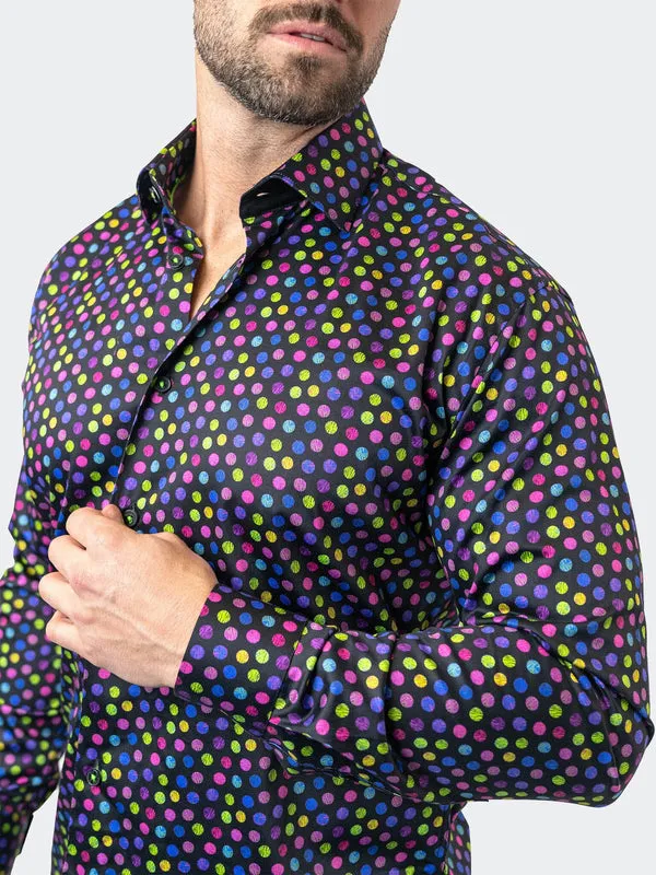 Maceoo Stretch Shirt | Fibonacci StretchSkittles Black