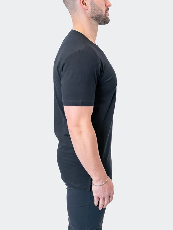 Maceoo Stretch Short-Sleeve Athletic Wear | Tee ScribbleSkull Black