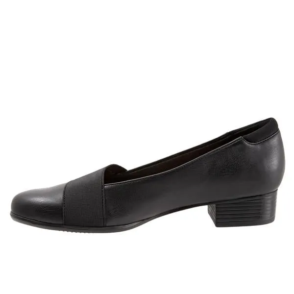 Melinda Black Slip-on Leather Shoes