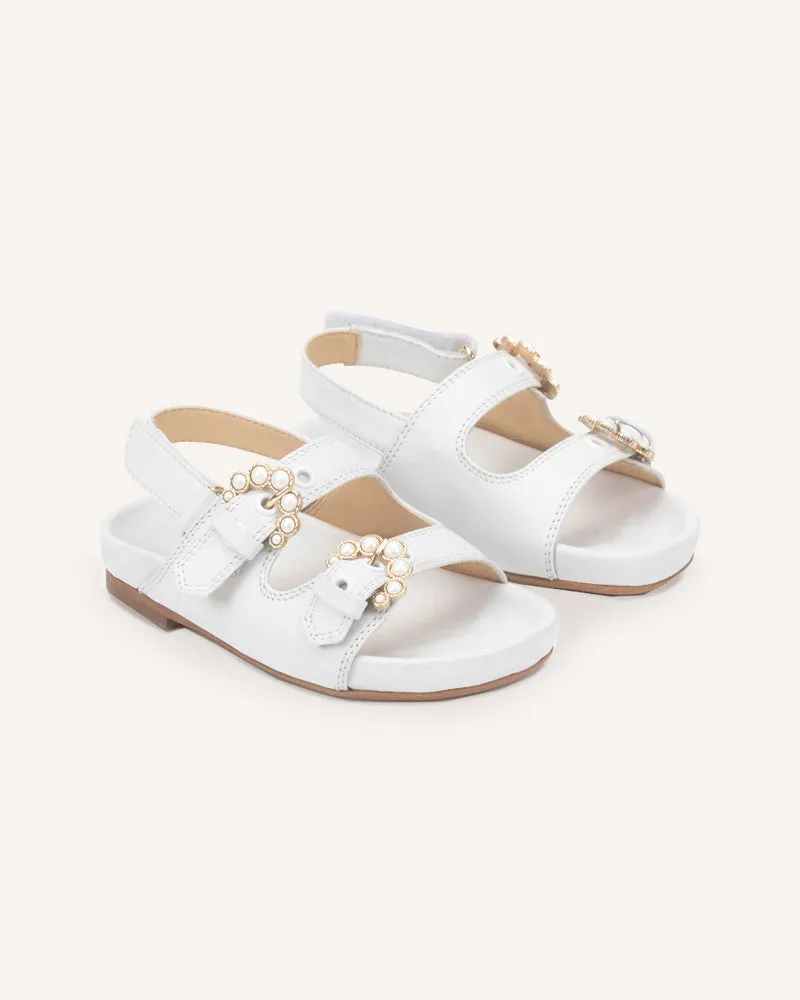 Mini White Maya Sandals