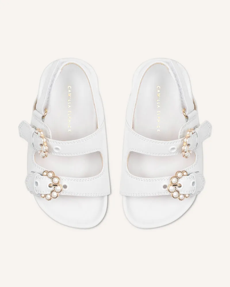 Mini White Maya Sandals