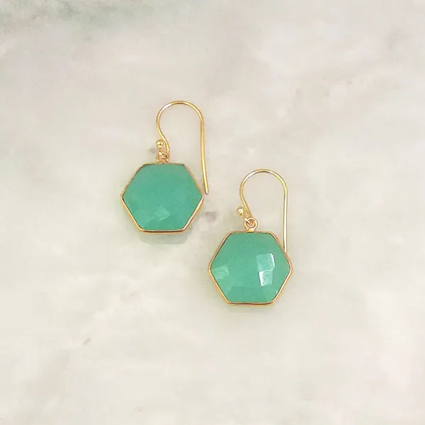 Mint Green Single Drop Hook Earrings