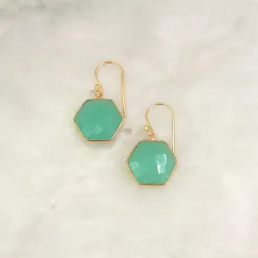 Mint Green Single Drop Hook Earrings