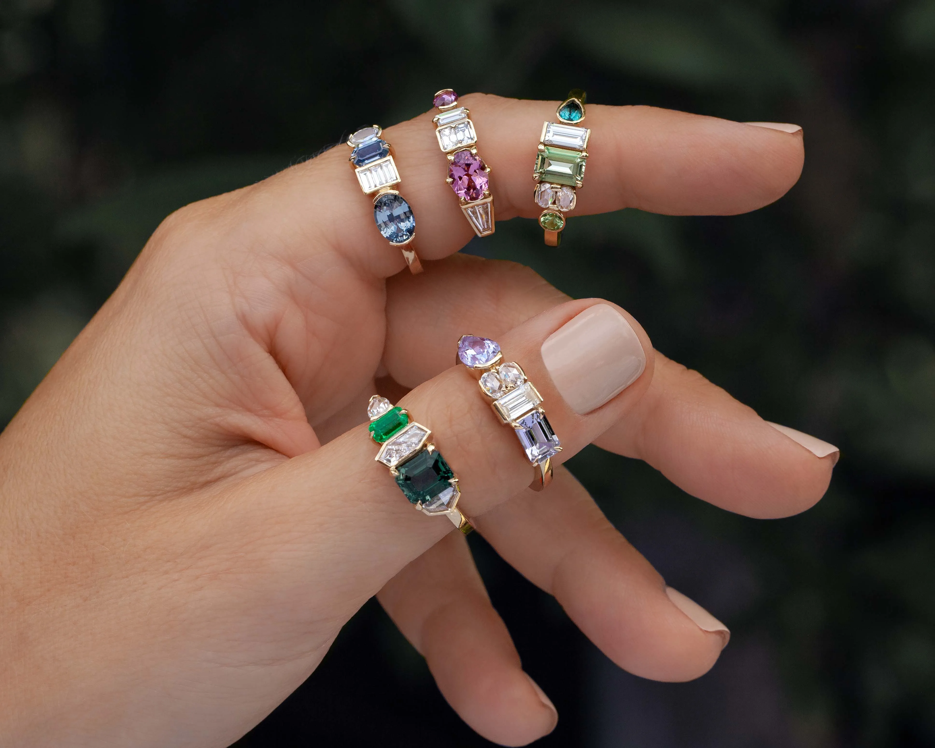 Mint Patchwork Ring