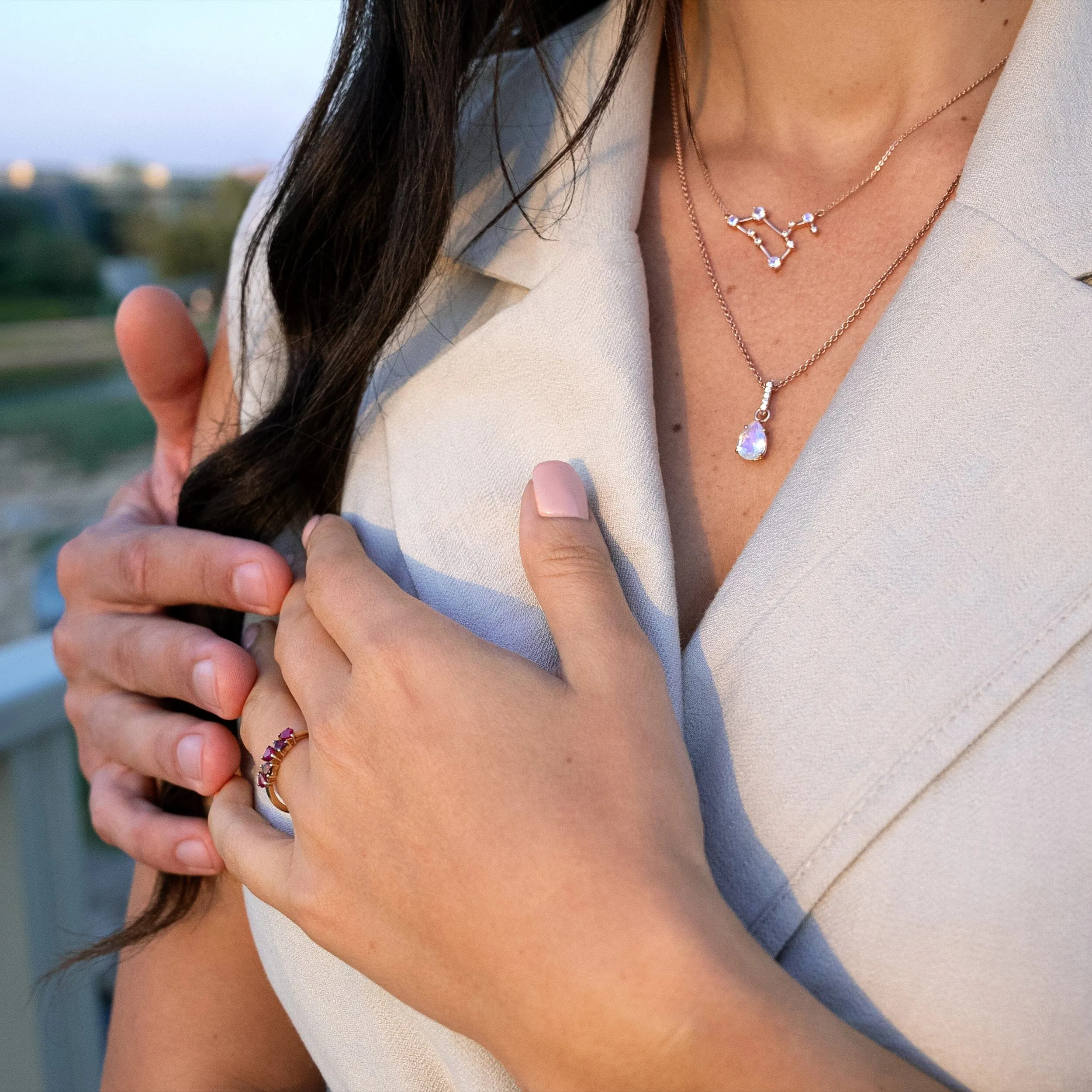 Moonstone Necklace Sway - June Birthstone