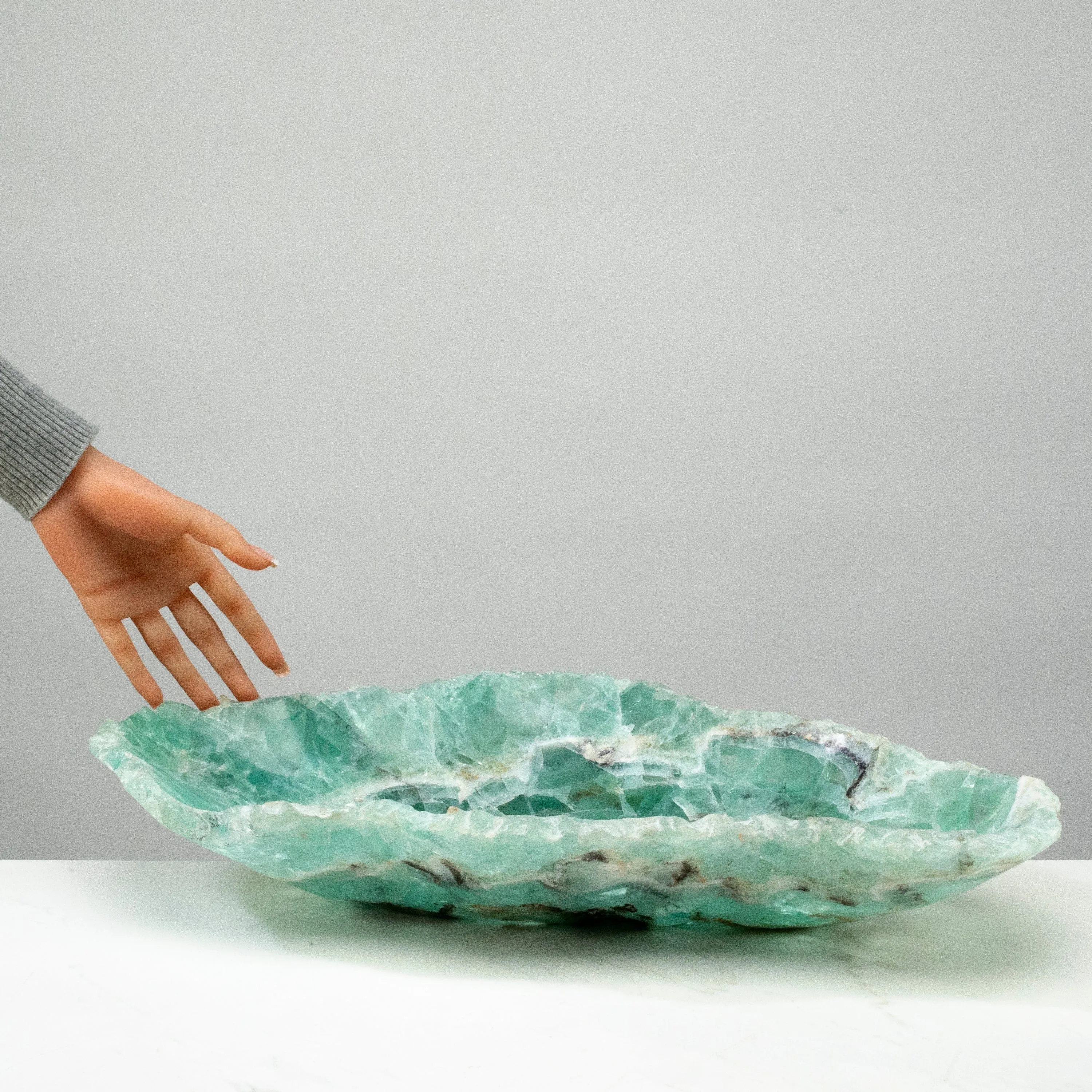 Natural Blue / Green Fluorite Bowl 20