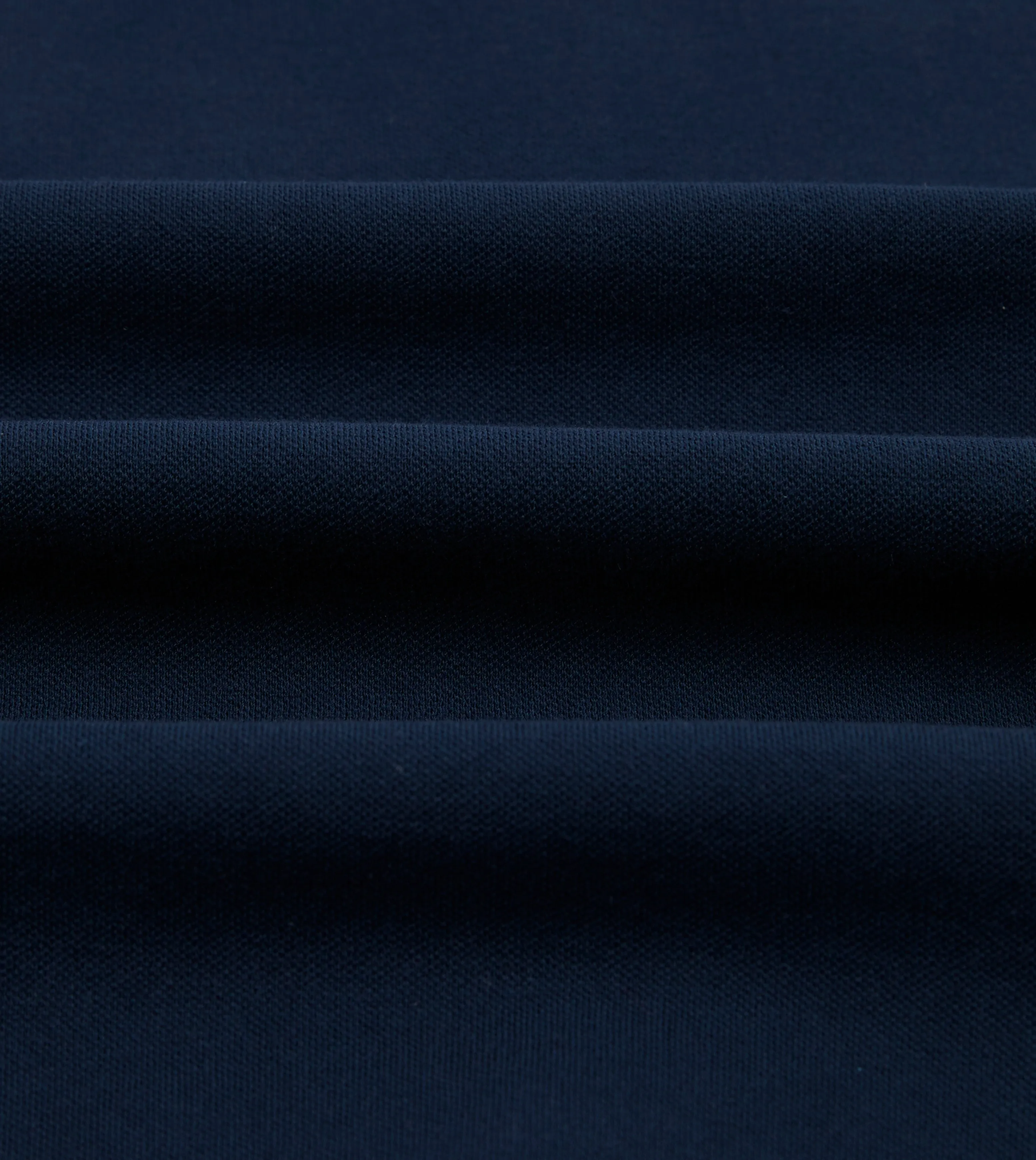 Navy Piqué Cotton Polo Shirt