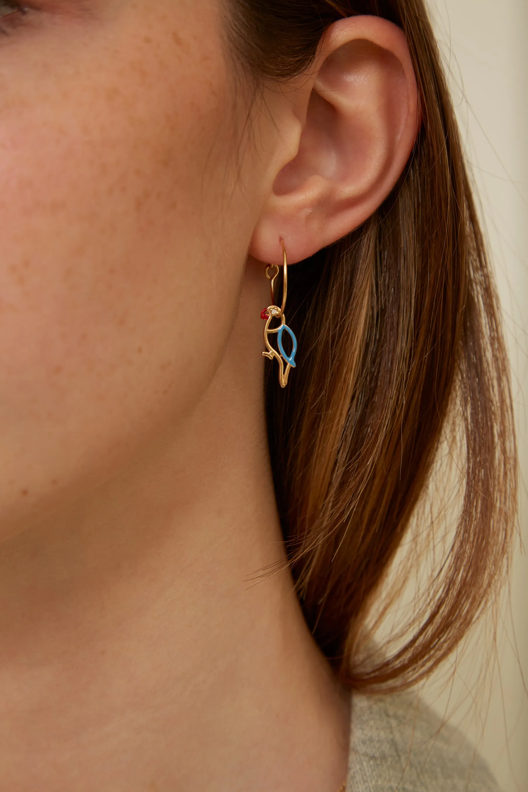 PAPAGAYO ENAMEL BRILLANTE EARRING CIRCLE