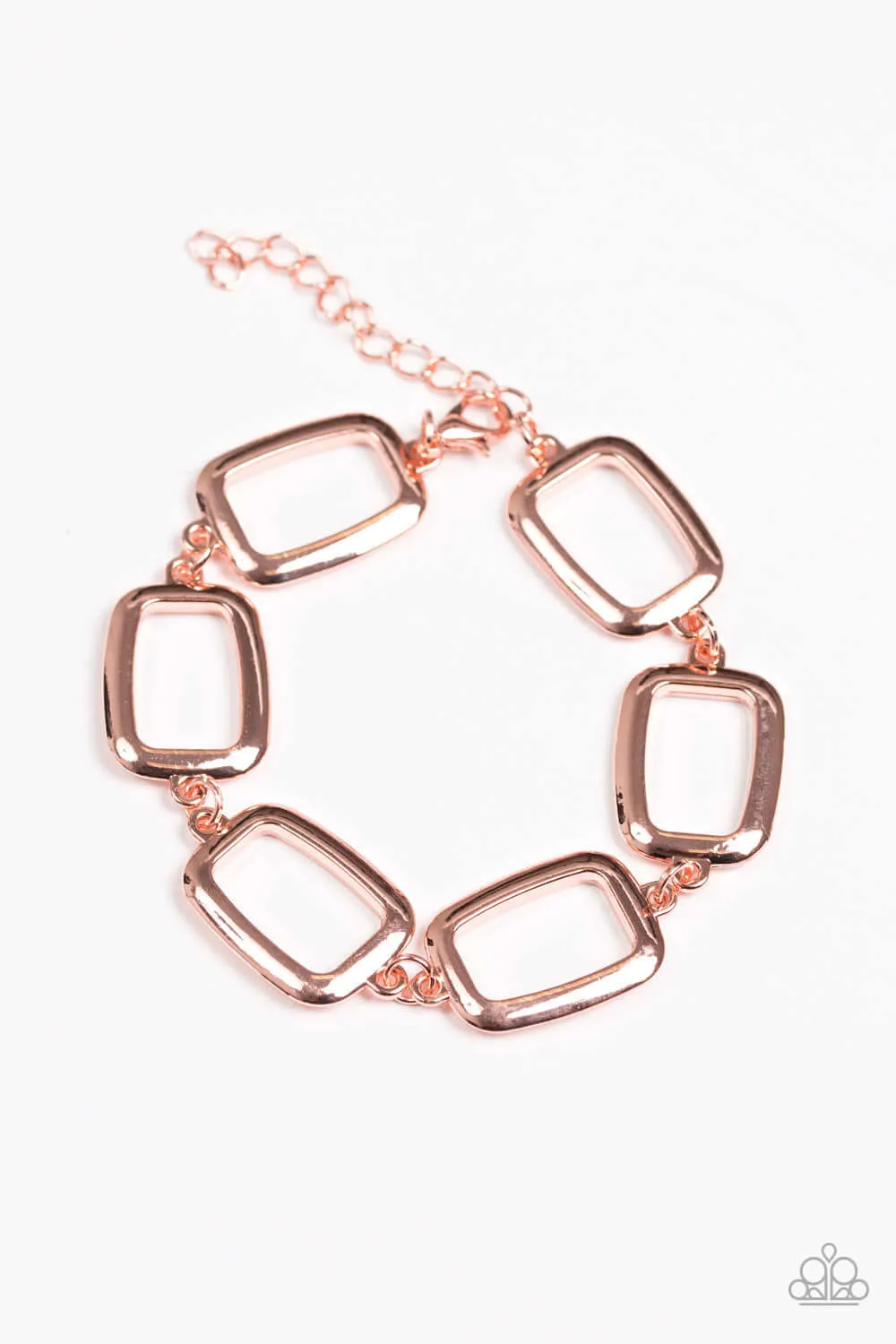 Paparazzi Accessories  - Basic Geometry #B303 Peg -  Copper Bracelet