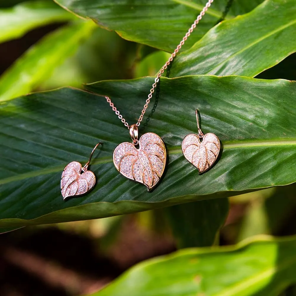 Pavé Anthurium Pendant