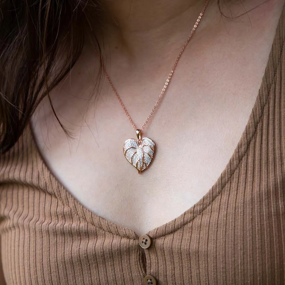 Pavé Anthurium Pendant