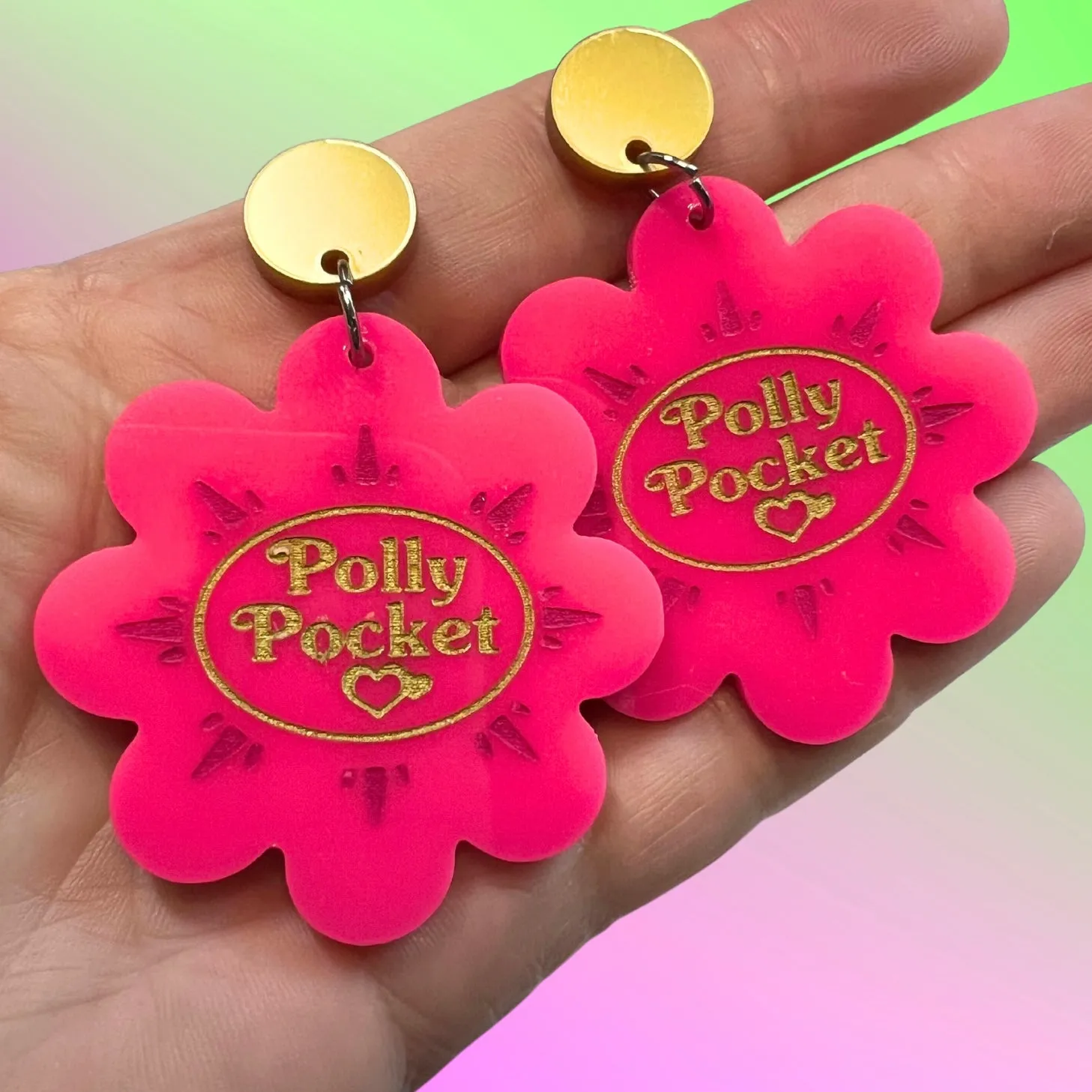 Polly Pocket Flower Dangle Earrings