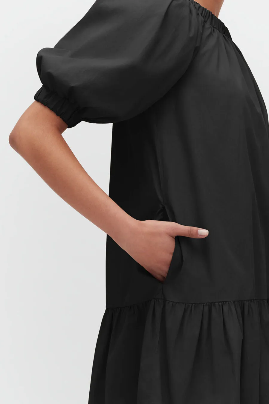 Poplin Off The Shoulder Dress