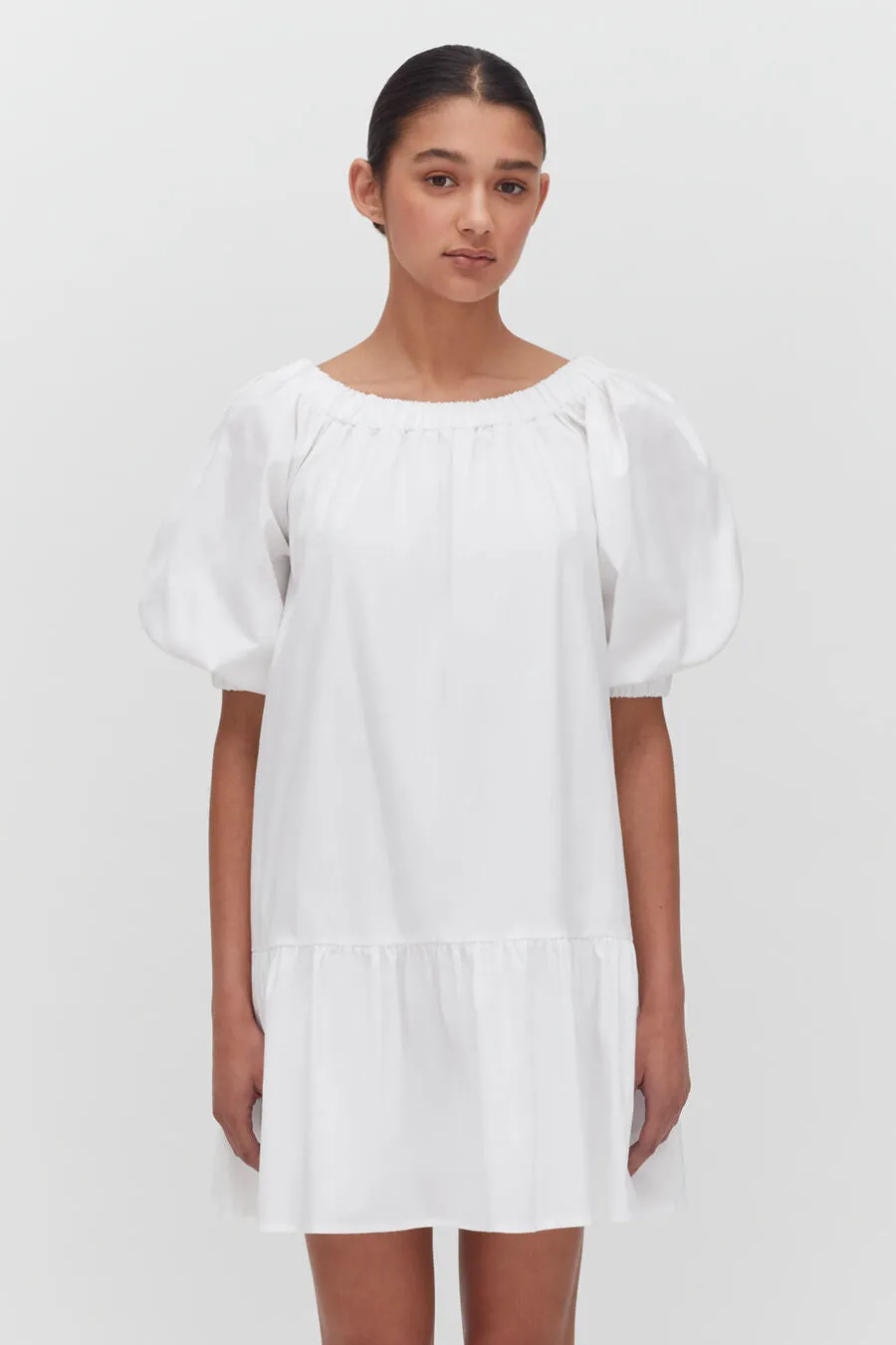 Poplin Off The Shoulder Dress