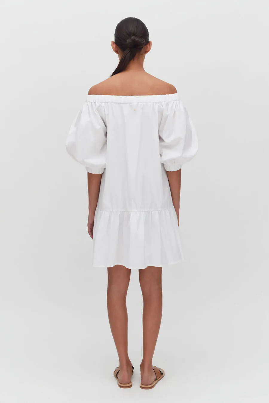 Poplin Off The Shoulder Dress