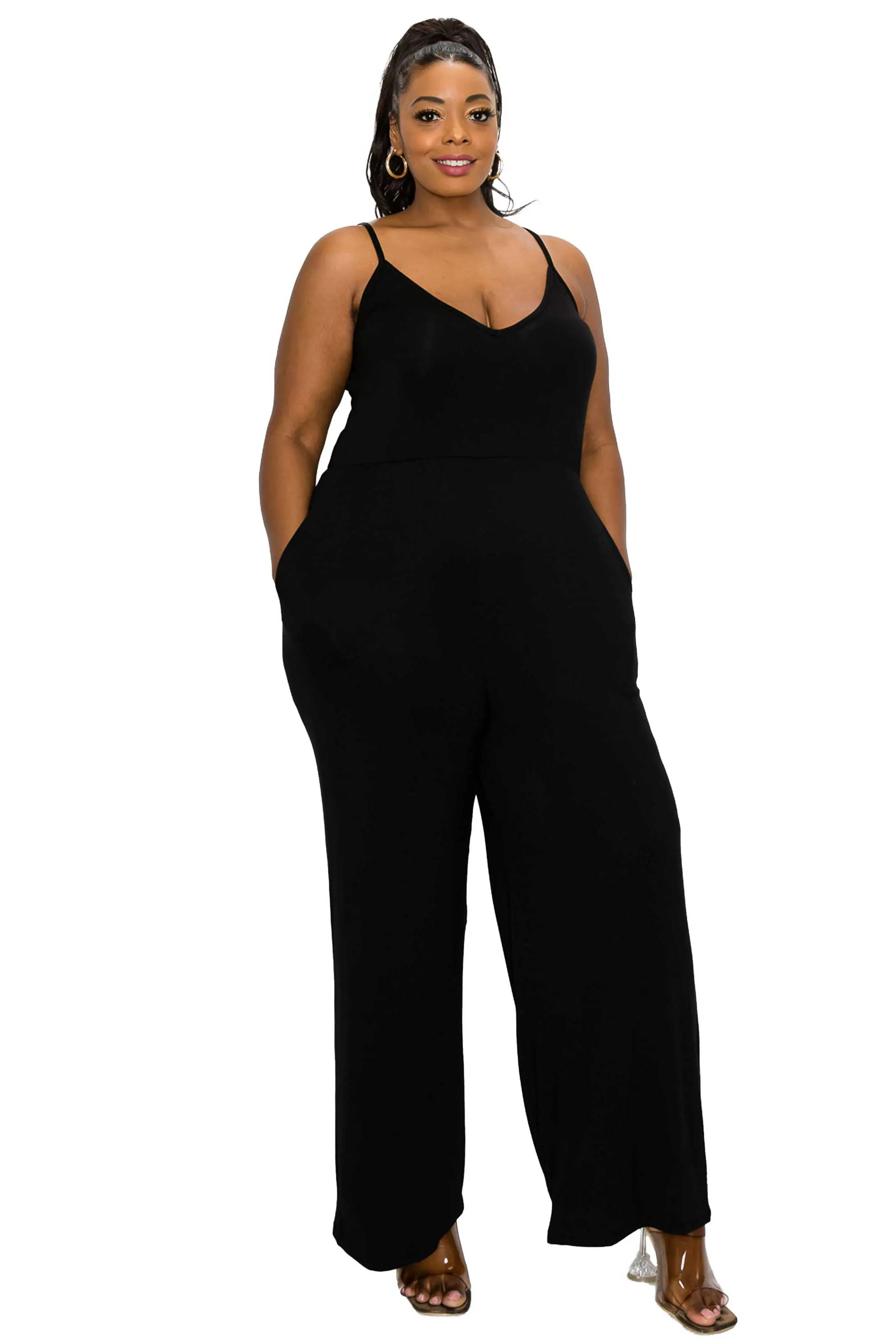 Raven Wide Leg Pocket Jumpsuit