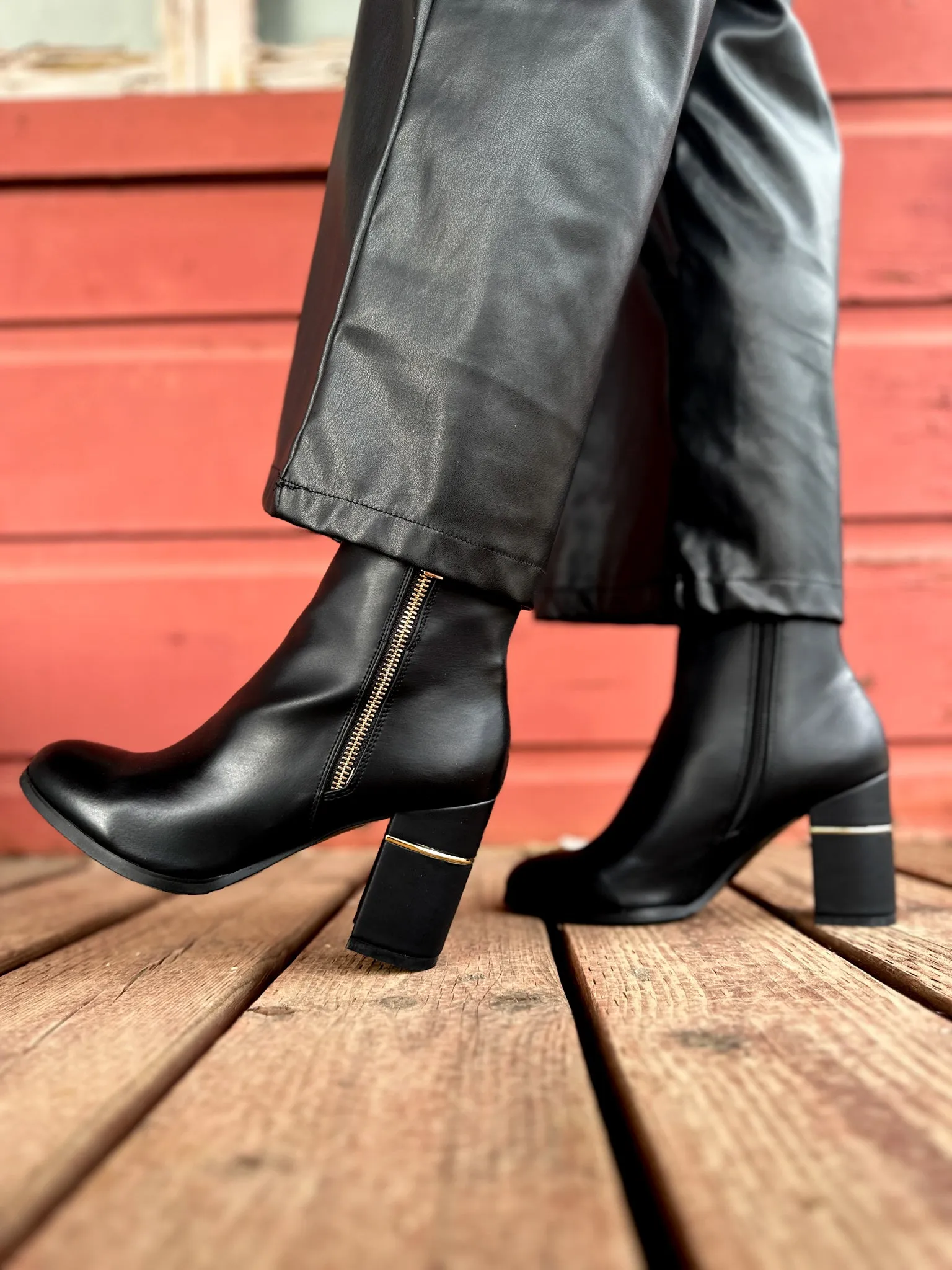 Reyes Sleek Ankle Boot in Black