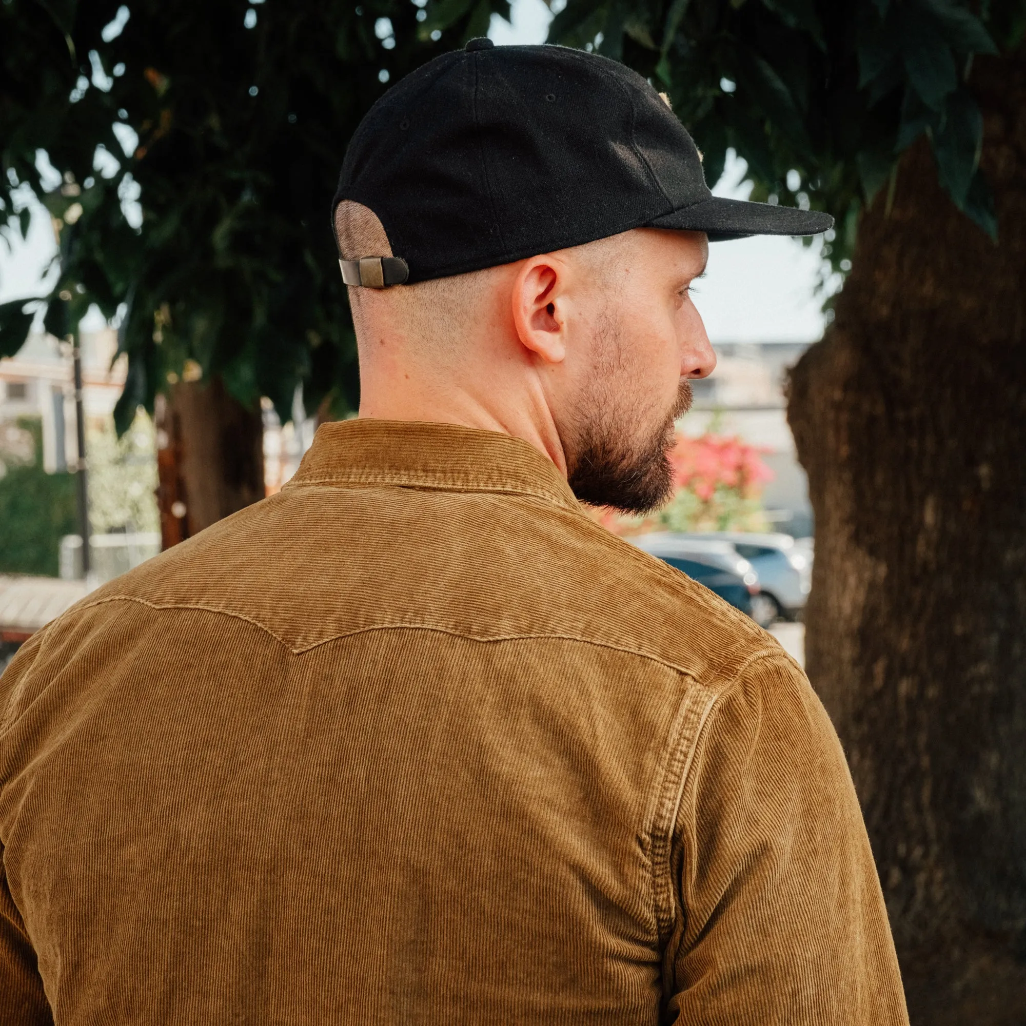 RRL Slim Fit Corduroy Western Shirt Faded Tan