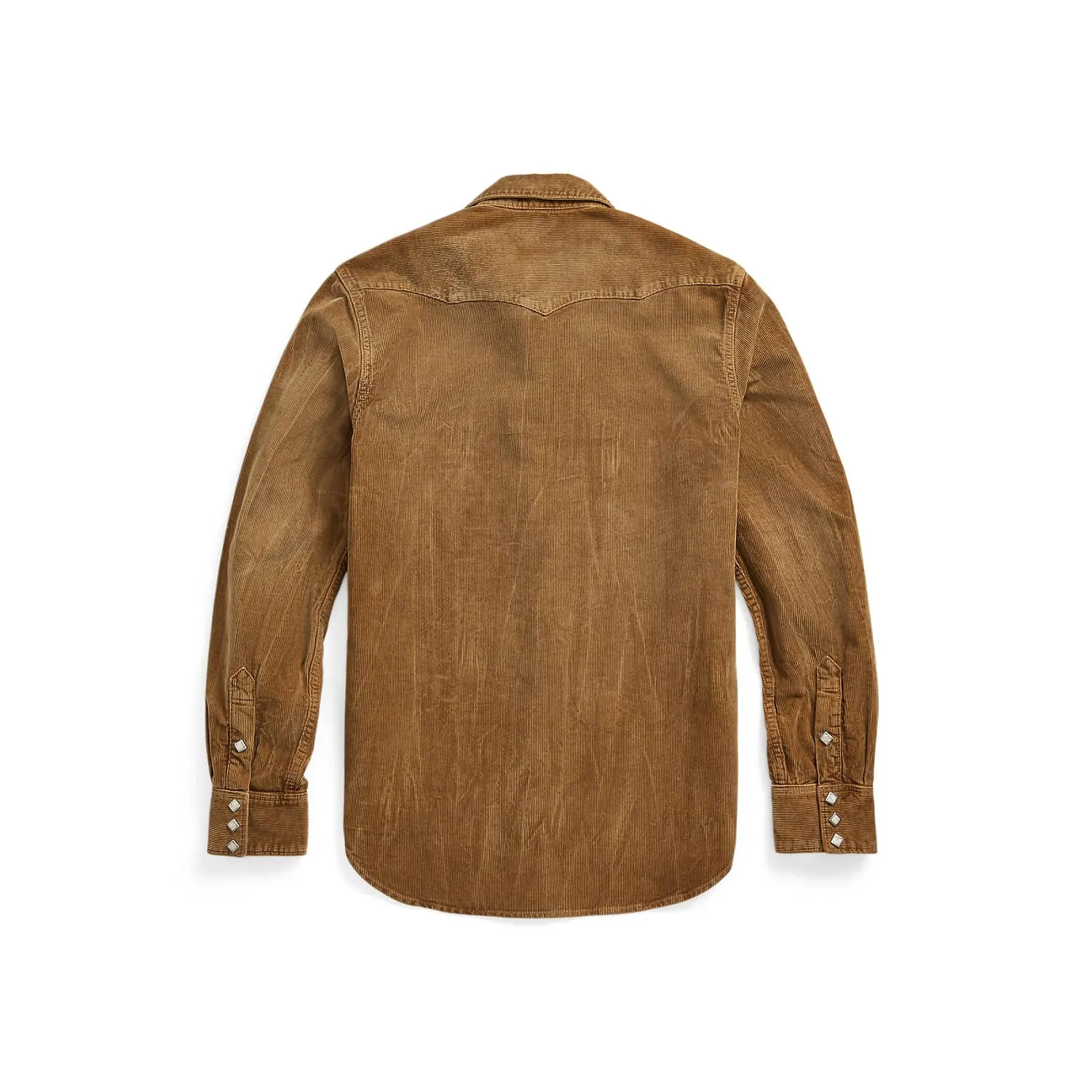 RRL Slim Fit Corduroy Western Shirt Faded Tan