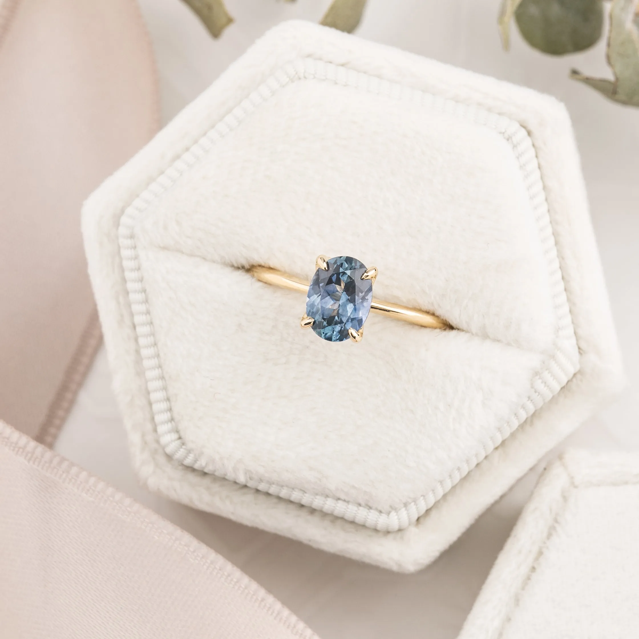 Sara Ring 1.21ct Blue Montana Sapphire, 14k Yellow Gold (One of a kind)