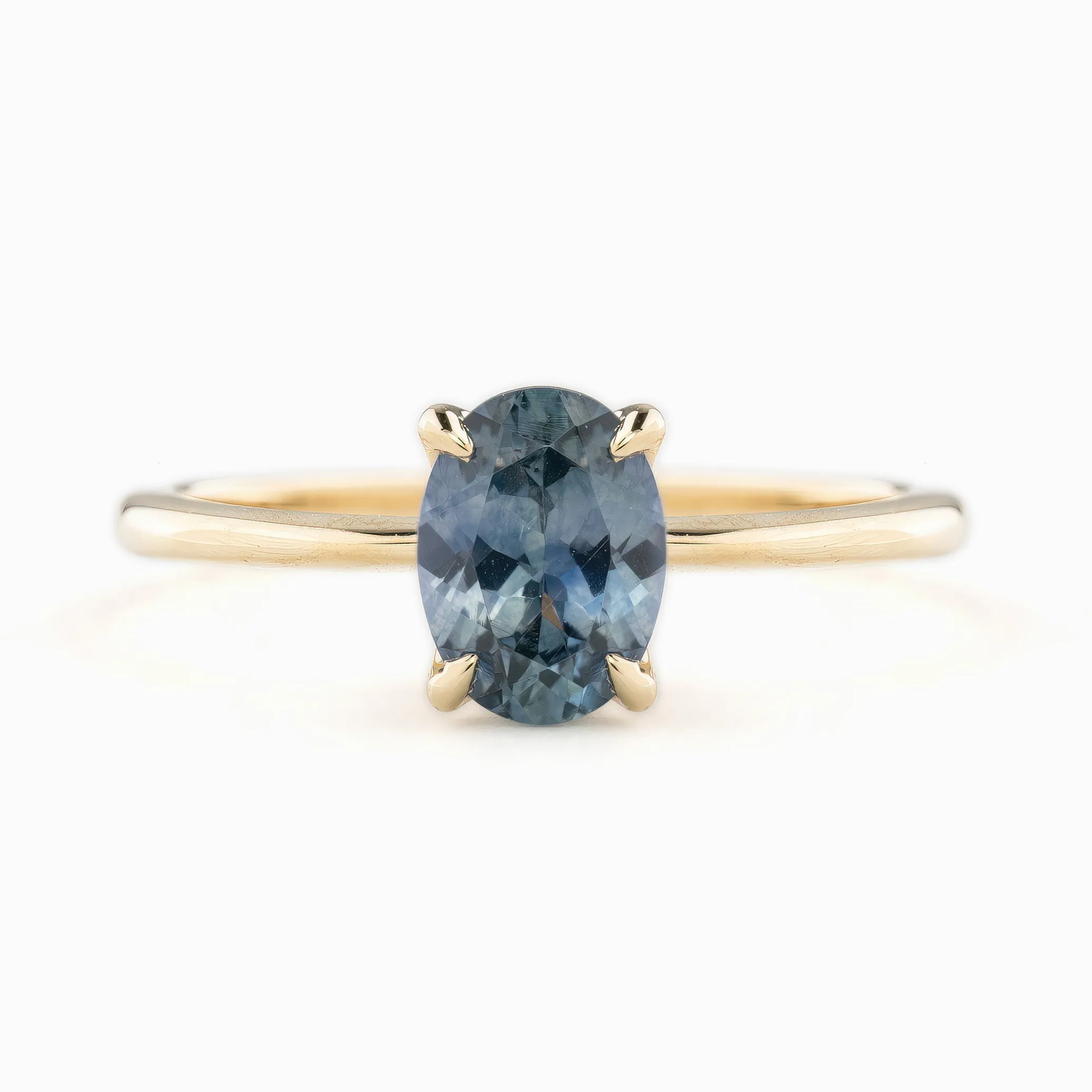 Sara Ring 1.21ct Blue Montana Sapphire, 14k Yellow Gold (One of a kind)