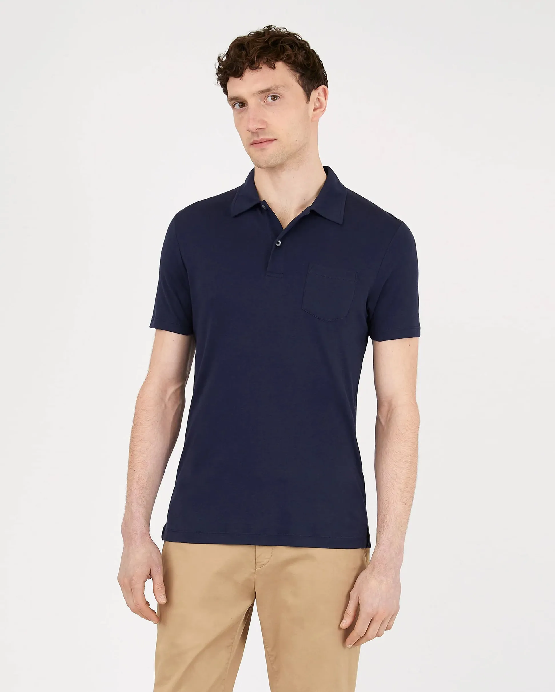 SEA ISLAND SS POLO SHIRT / NAVY