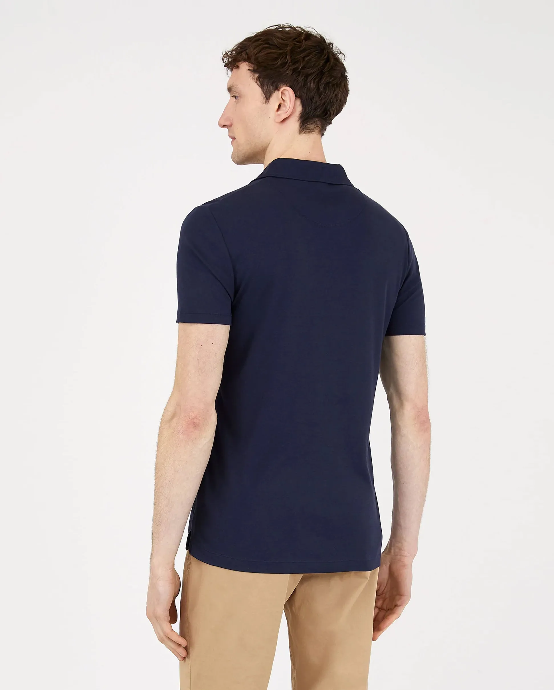 SEA ISLAND SS POLO SHIRT / NAVY