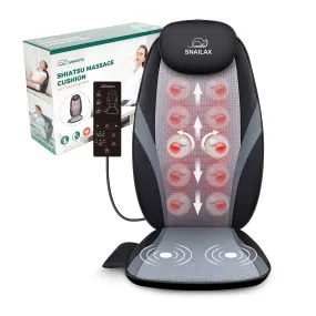 Snailax Shiatsu Back Massager with Heat & Vibration,Massage Seat Cushion (Colored packaging)- SL-256-2