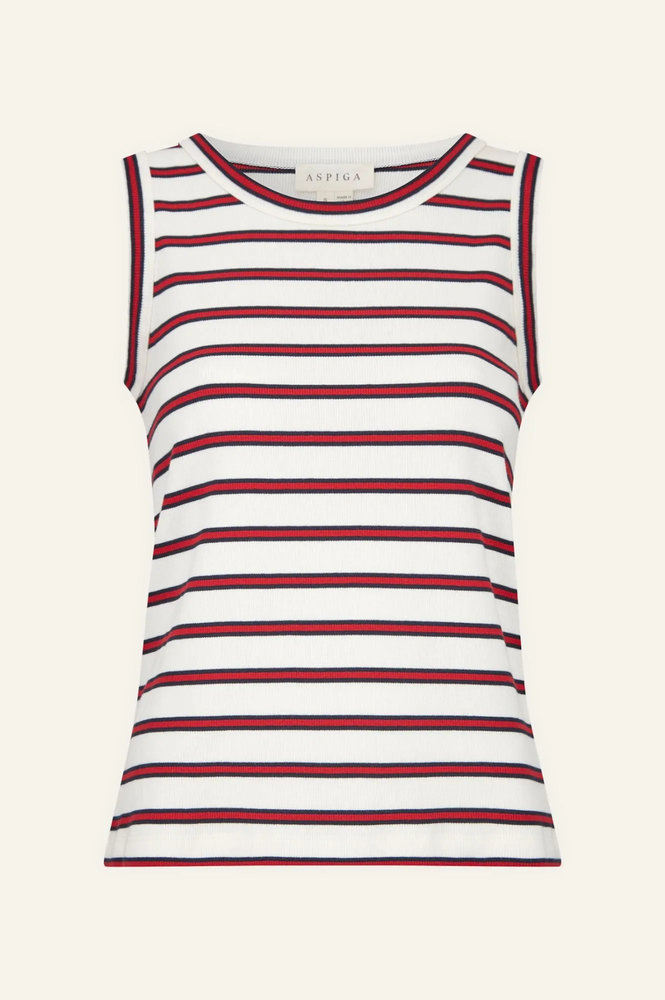 Stripe Tank Top | Cream/Red/Navy