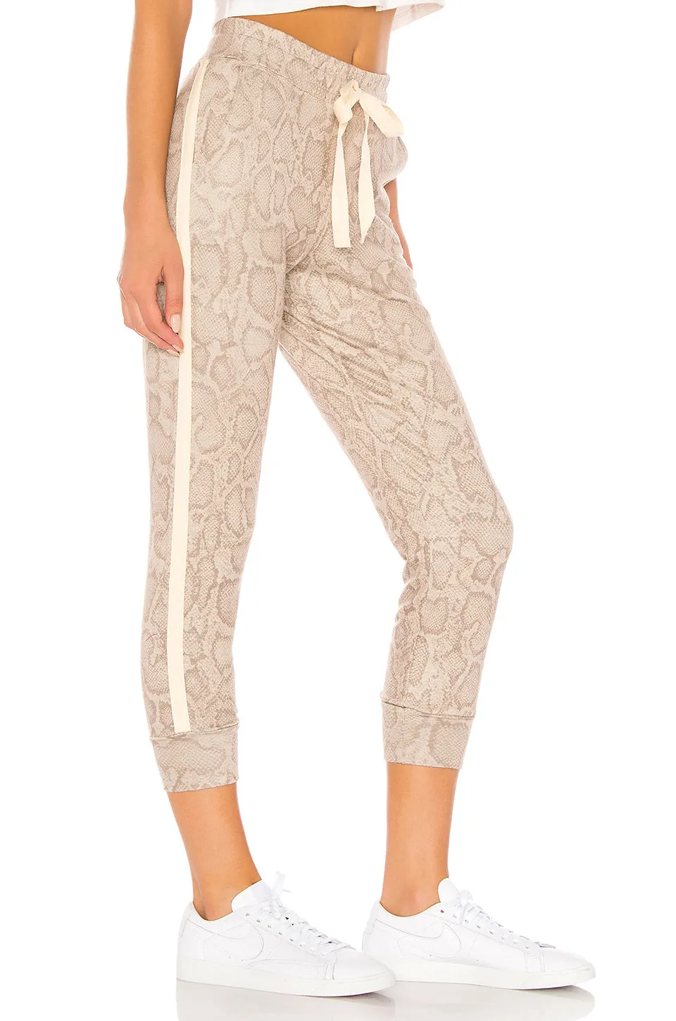 Sundry Snake Print Jogger Sweat Pant Sand