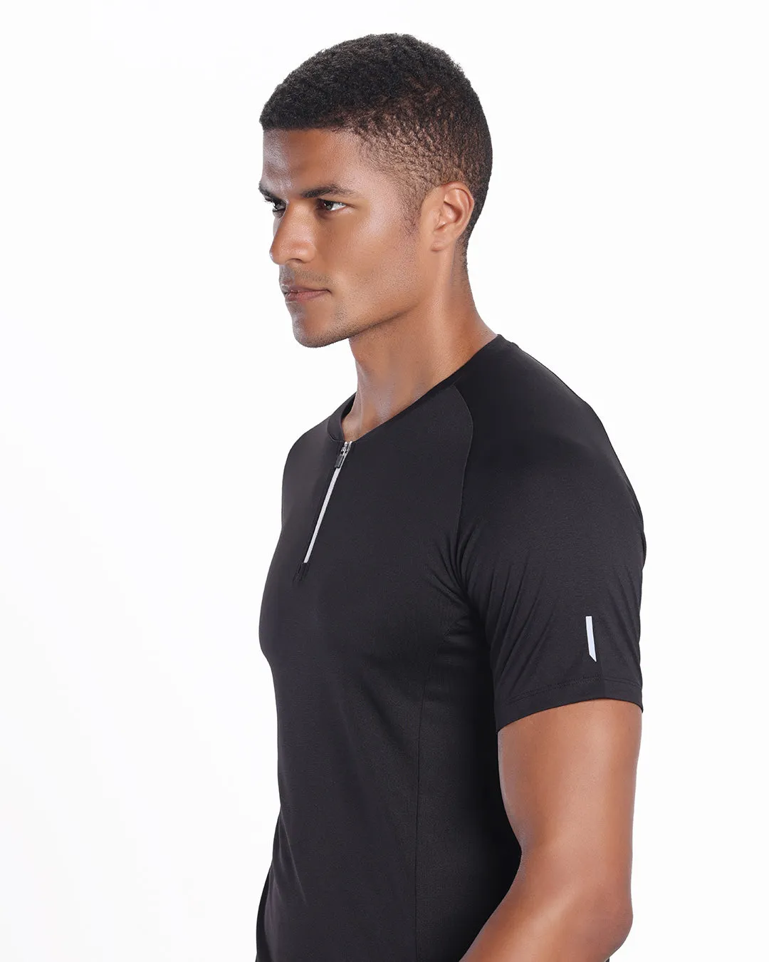 SuperSilva Pro Zipper T-Shirt Black