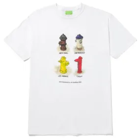 T SHIRT MANCHES COURTES HUF ALL CITIES BLANC