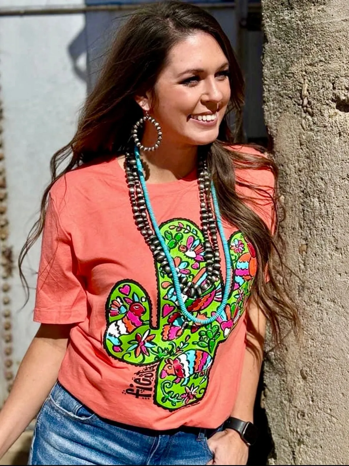 The Coral Cactus Tee