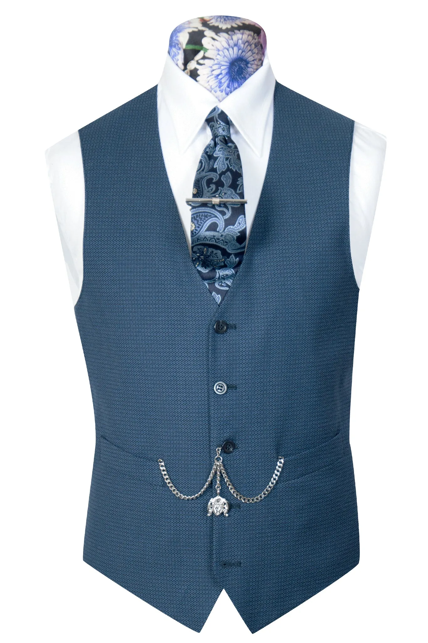 The Ripley Royal Blue Diamond Weave Suit